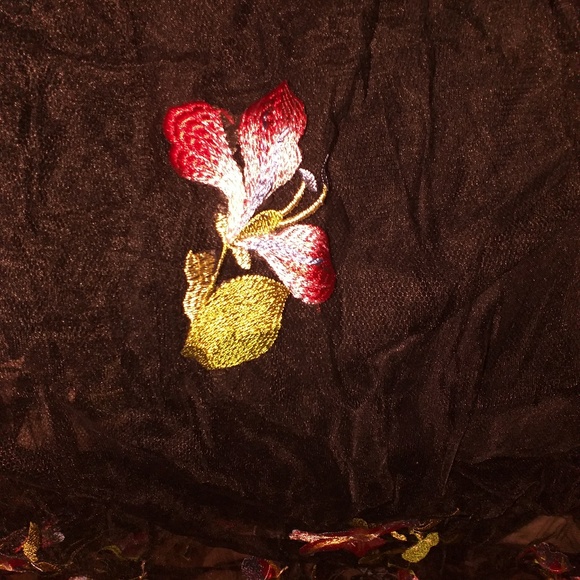 Black embroidered prom dress - Picture 2 of 5